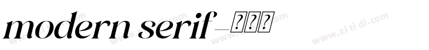 modern serif字体转换